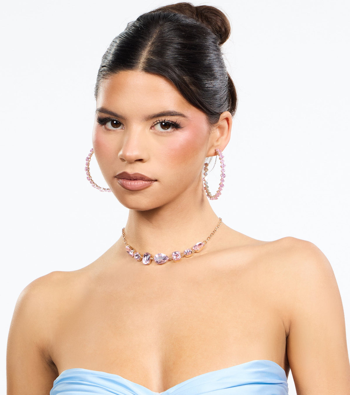Polished Spark Rhinestone Necklace
