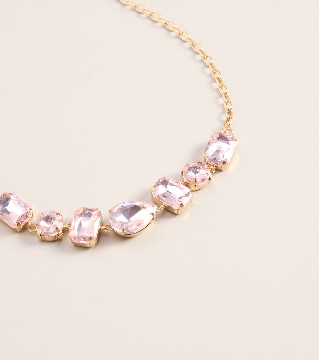 Polished Spark Rhinestone Necklace