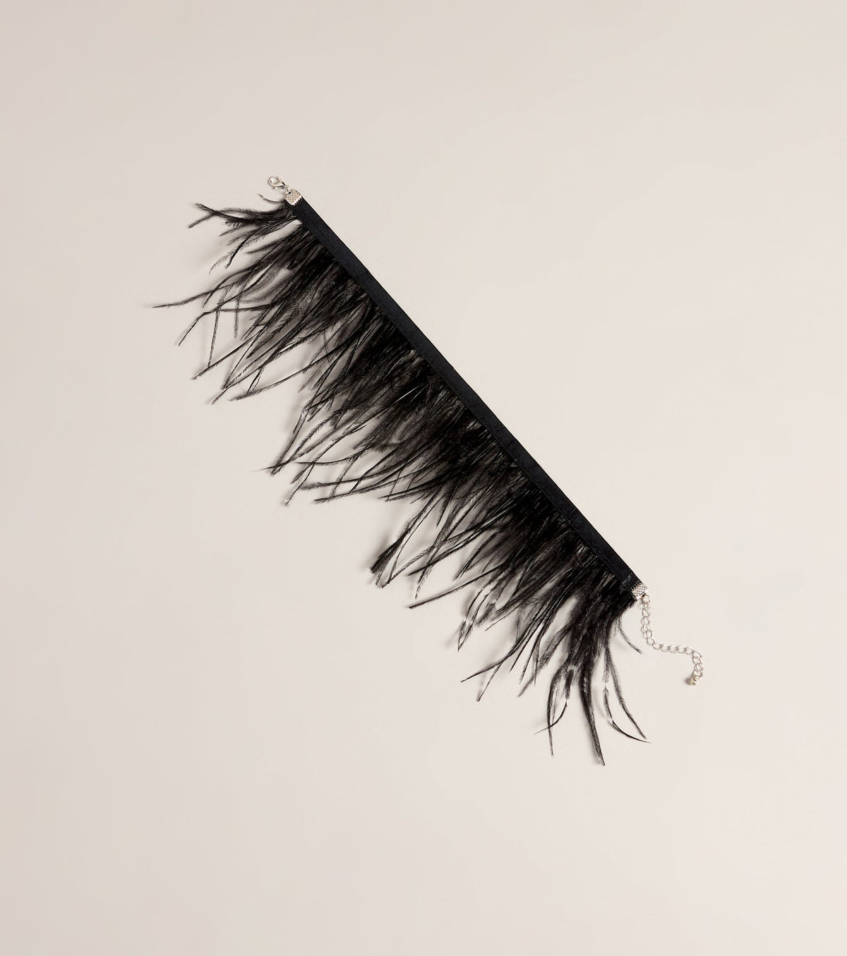 Feather Forecast Faux Feather Choker Necklace