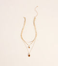 Amber Hour Layered Stone Necklace