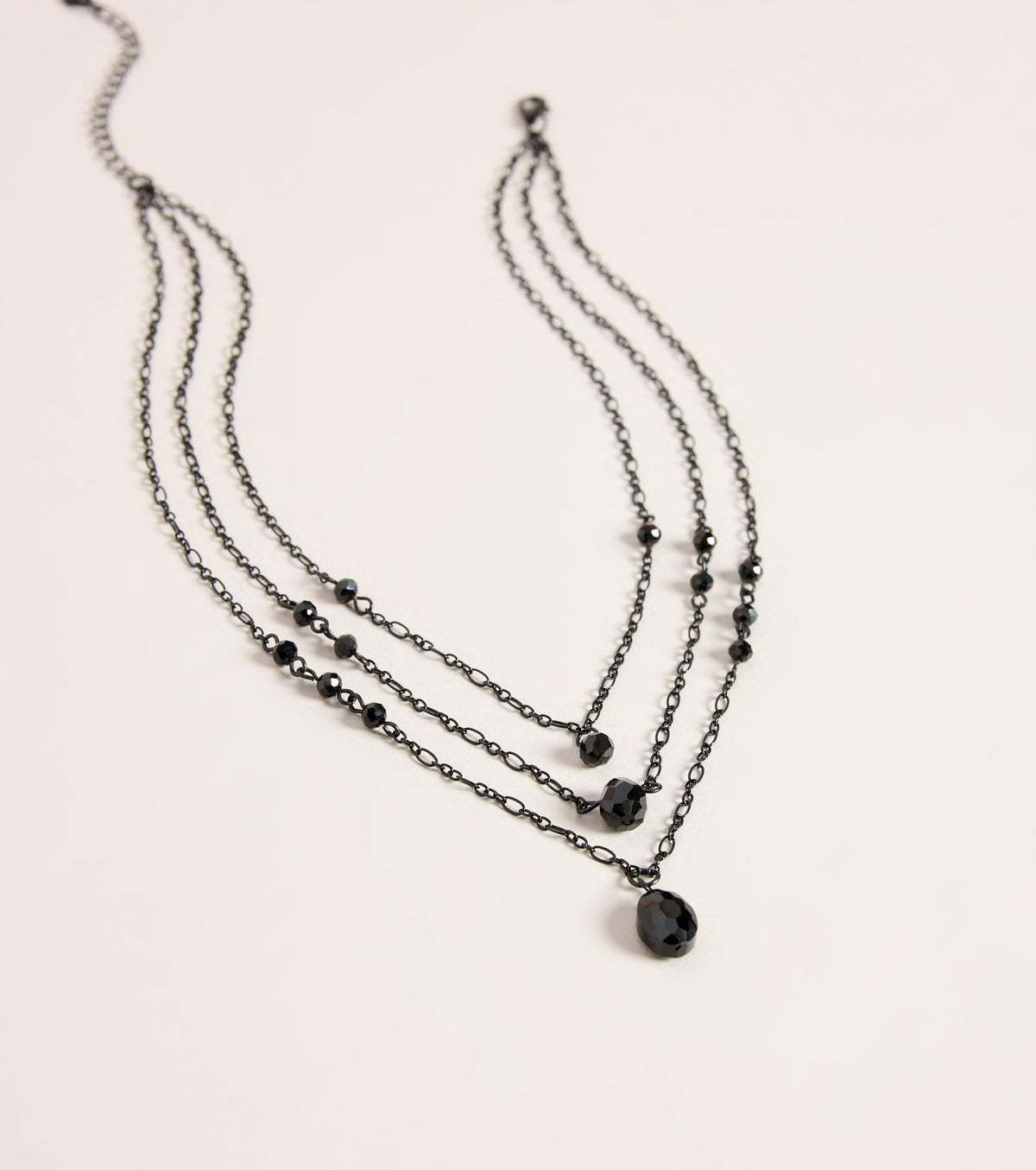 Triple Trouble Rhinestone Layered Necklace