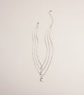Triple Take Rhinestone Layered Necklace