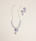 Full Bloom Rhinestone Floral Jewelry Set