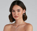 Endless Glam Rhinestone Collar And Earrings Set