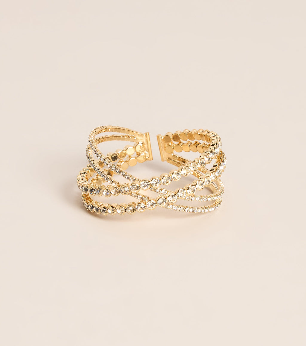 Wrist Worthy Rhinestone Memory Wire Bracelet