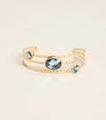 Gem Theory Faceted Stone Cuff Bracelet