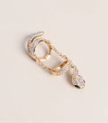 Edgy Sparkle Rhinestone Snake Stretch Ring