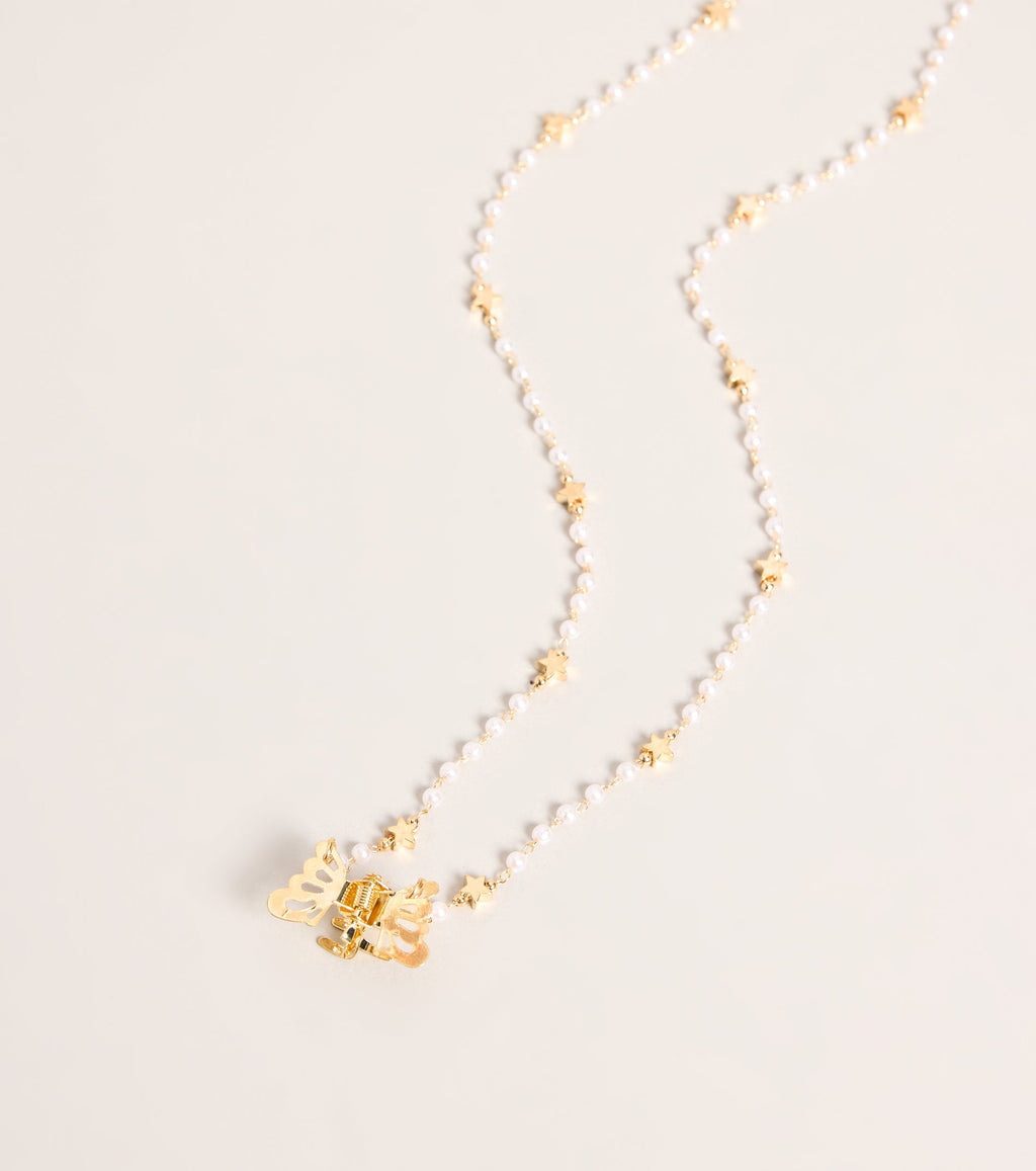 Wish Upon It Pearl Star Hair Clip