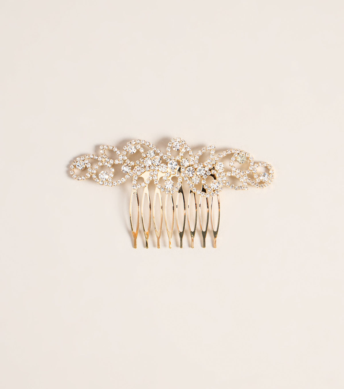Floral Flourish Rhinestone Hair Comb