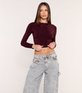Second Skin Fitted Long Sleeve Crop Top