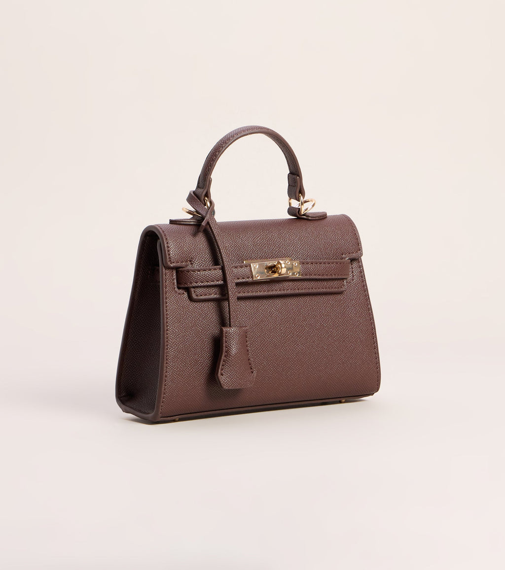 Little Luxe Twist Lock Mini Satchel Bag
