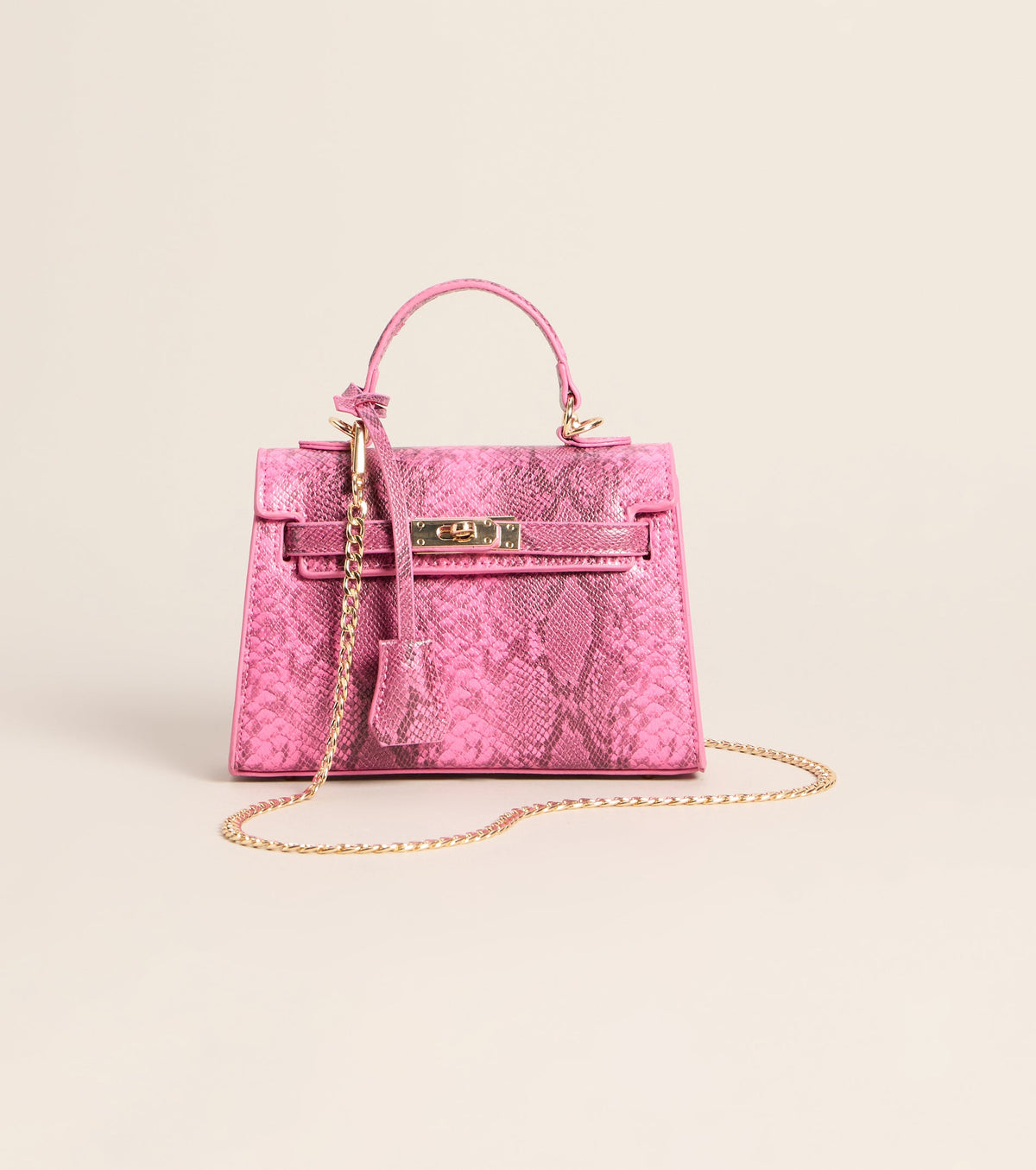 Little Luxe Twist Lock Mini Satchel Bag
