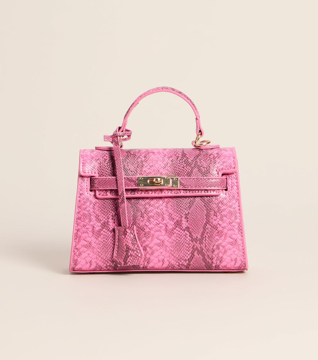 Little Luxe Twist Lock Mini Satchel Bag