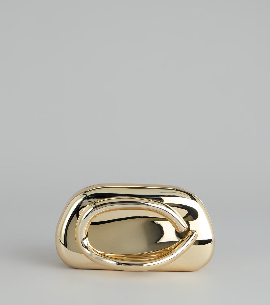 Finishing Touches Metallic Clutch Bag