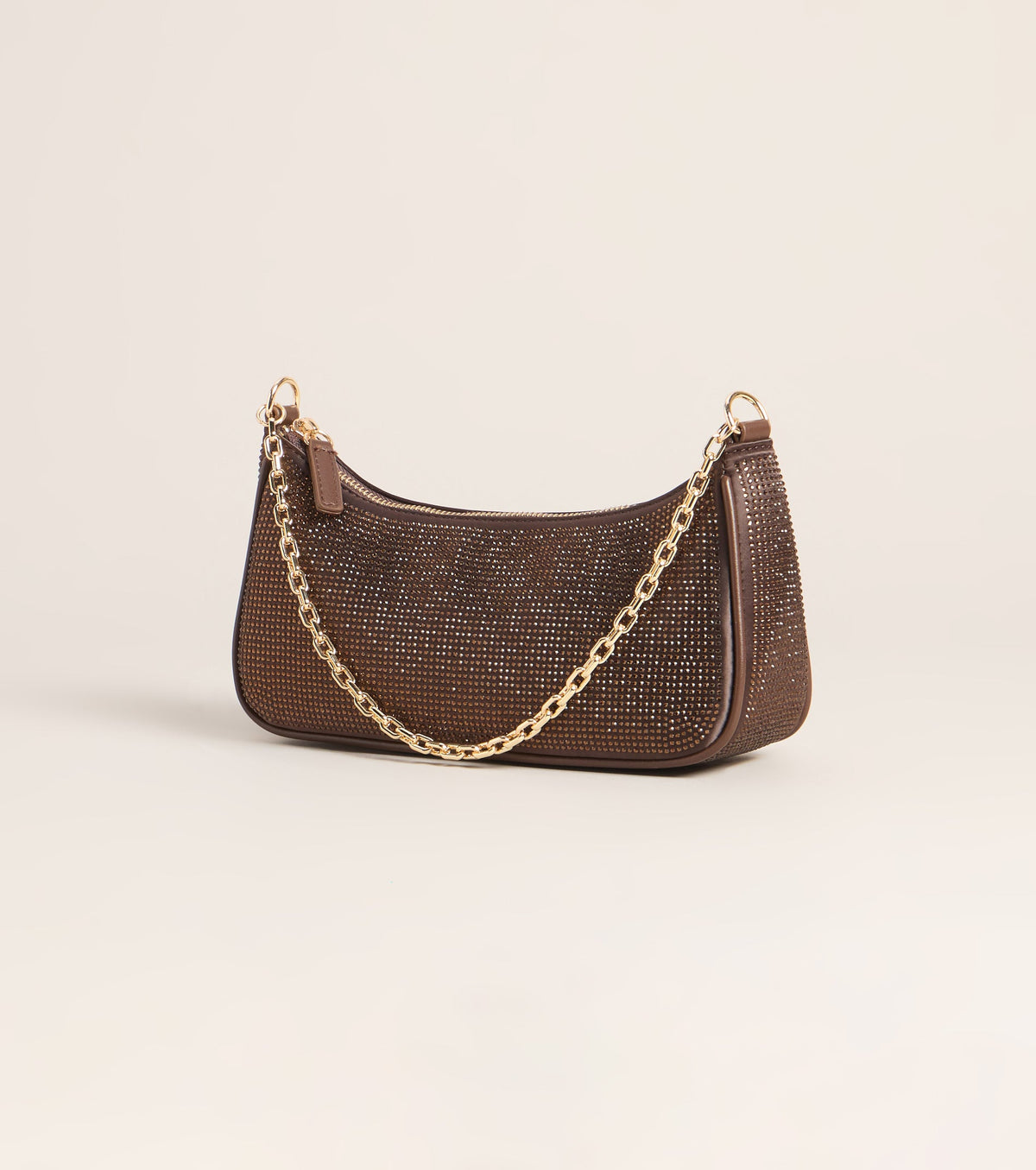 On The List Rhinestone Shoulder Bag