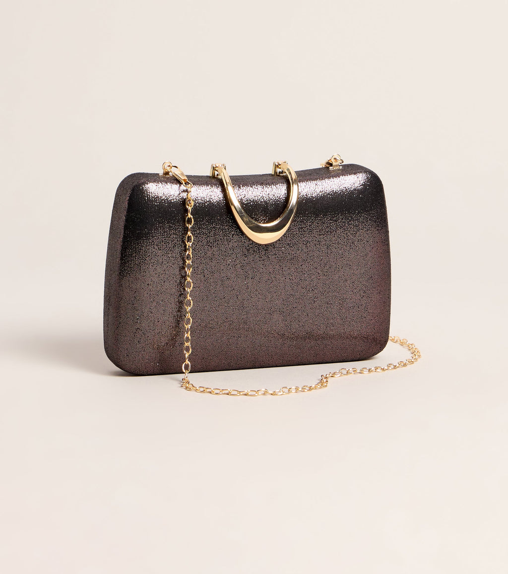 Shimmer Hour Box Clutch