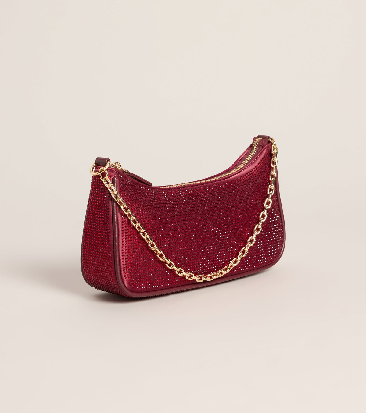On The List Rhinestone Shoulder Bag