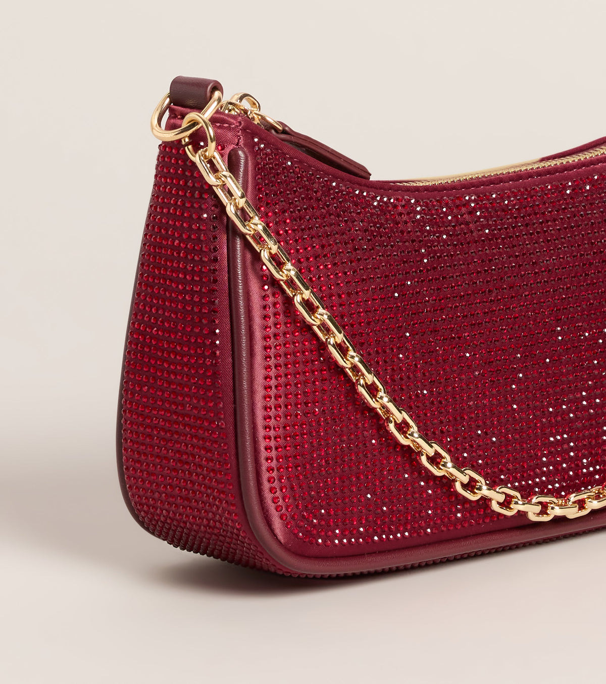 On The List Rhinestone Shoulder Bag