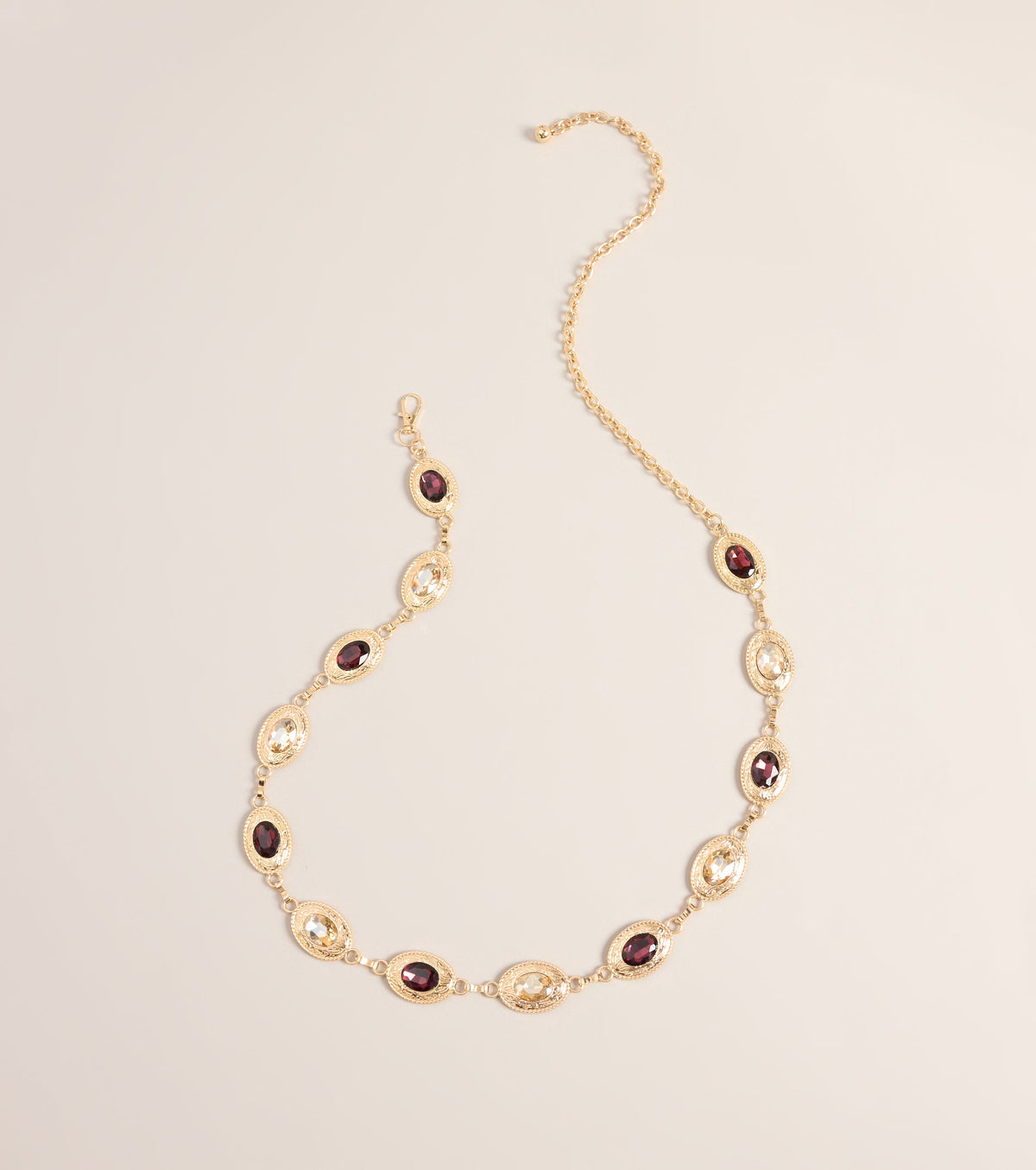 Gem Theory Rhinestone Concho Chain Belt
