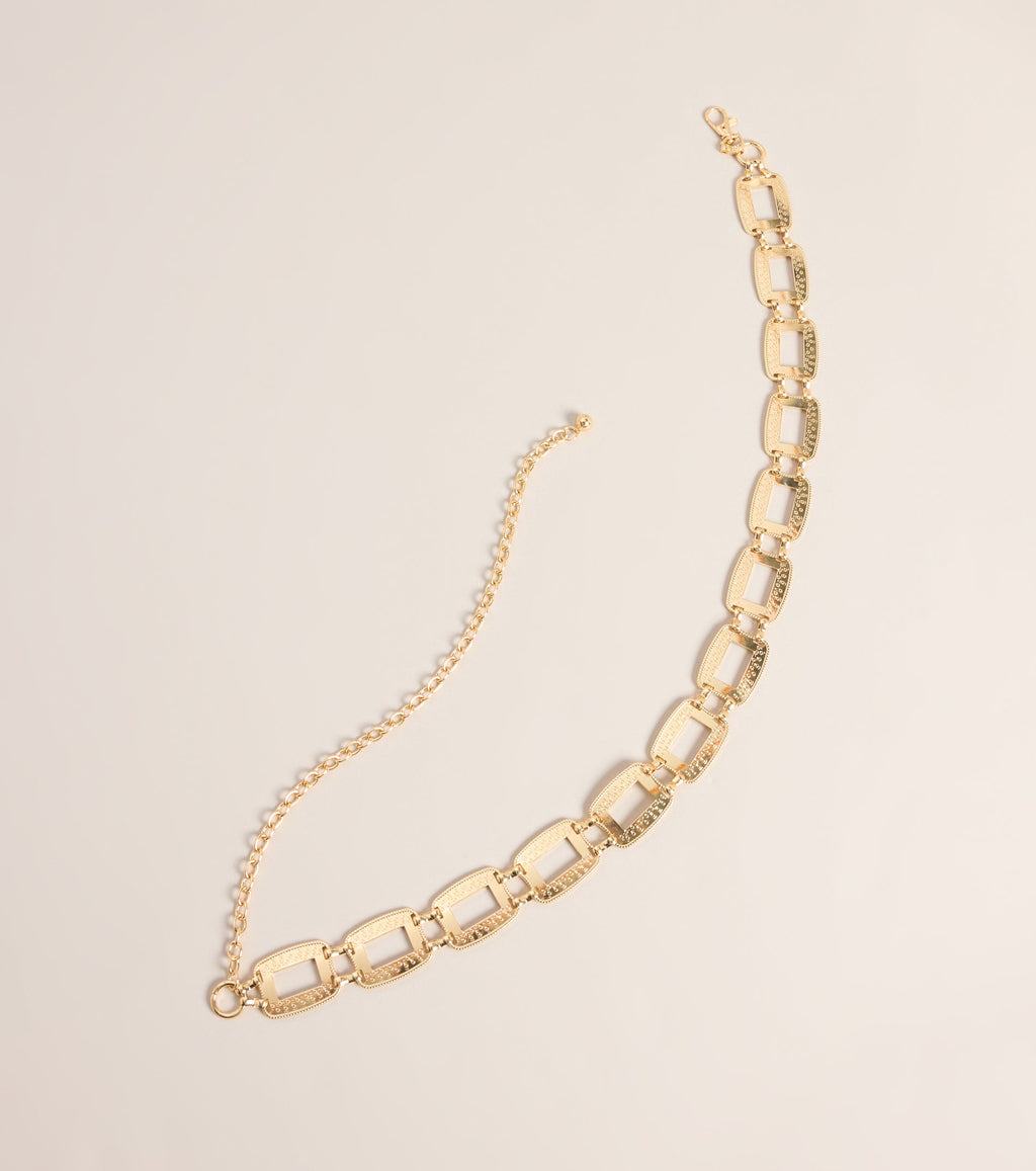 Link Up Rectangle Chain Belt