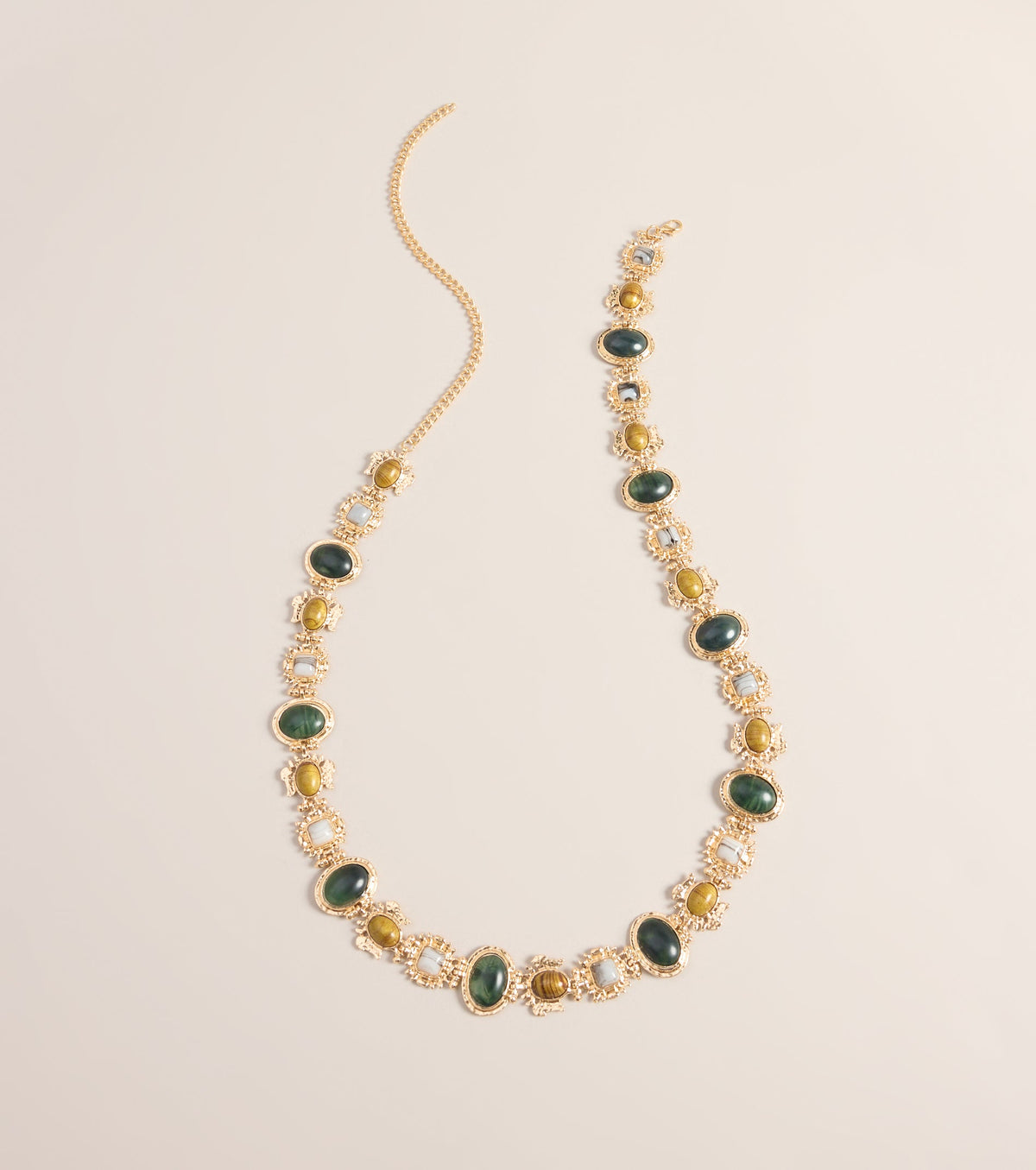 Treasure Hunt Mixed Stone Chain Belt