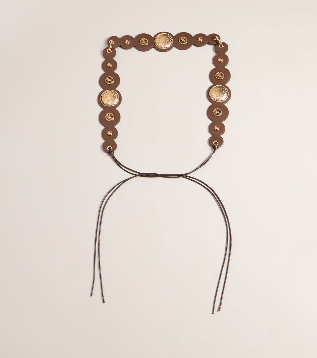 Western Remix Concho Medallion Tie Belt