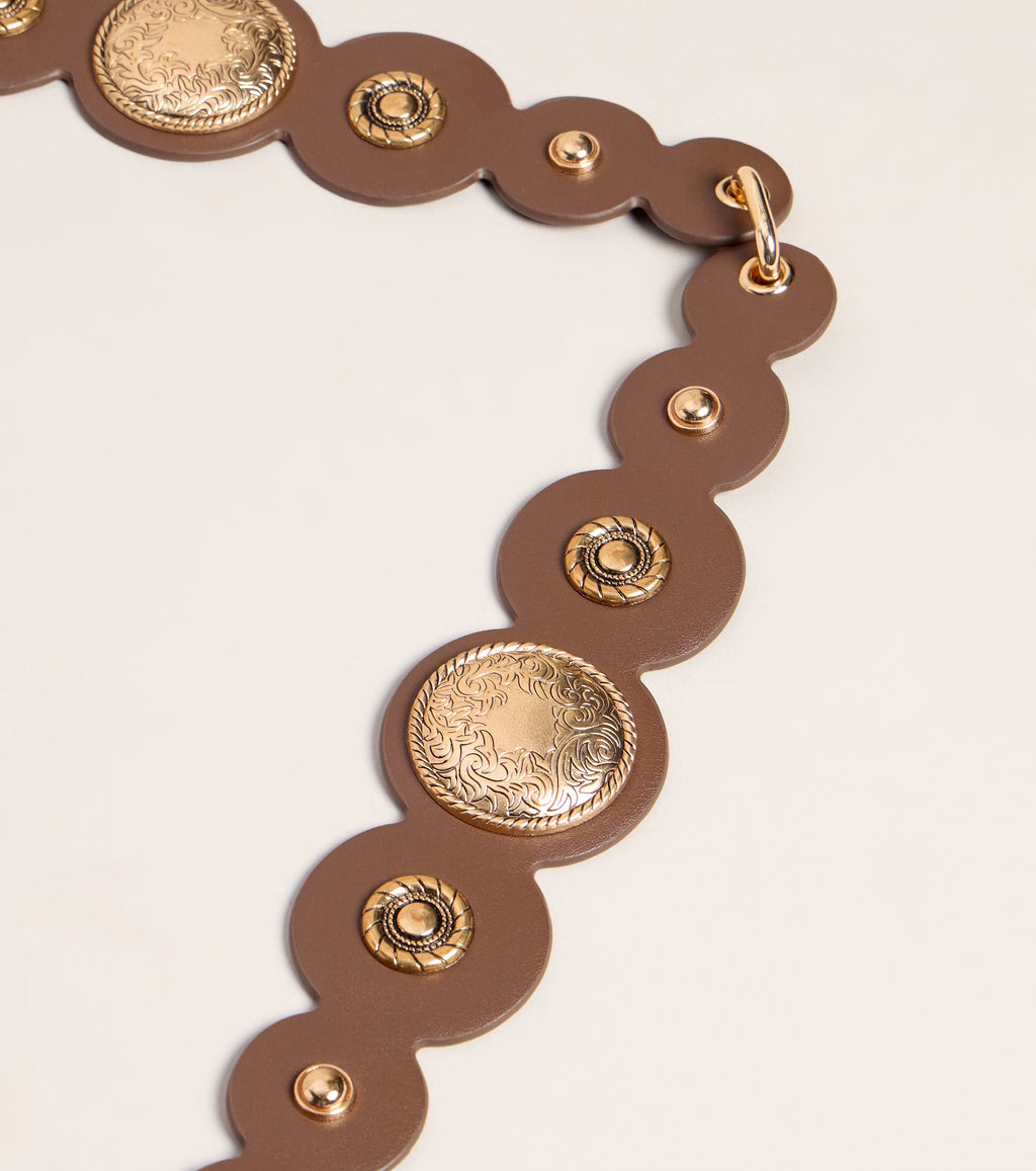 Western Remix Concho Medallion Tie Belt