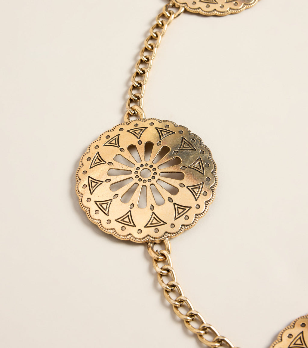 Desert Bloom Medallion Chain Belt