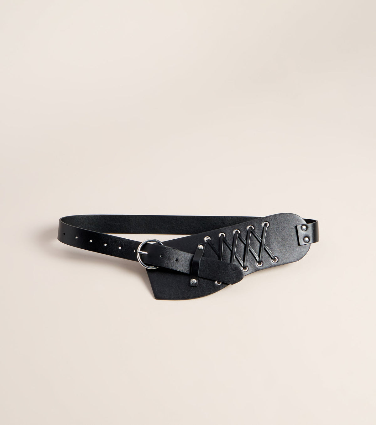 Waist Game Lace Up Faux Leather Belt