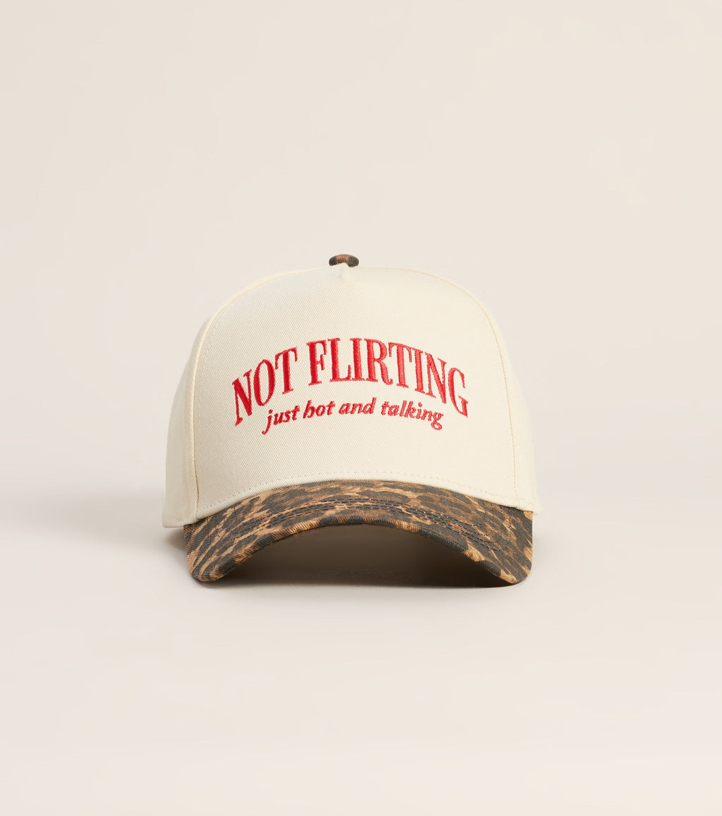 Not Flirting Leopard Print Baseball Hat