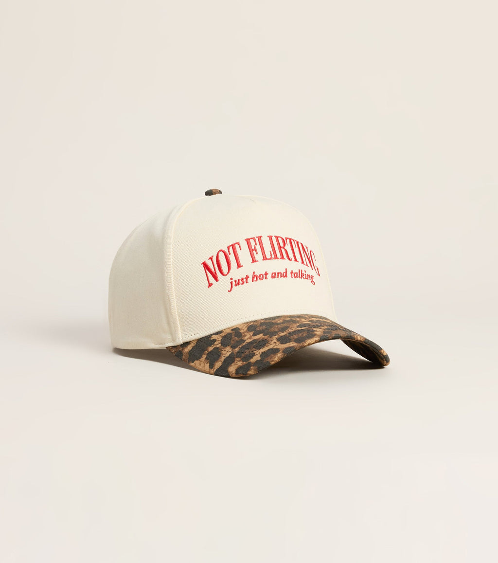 Not Flirting Leopard Print Baseball Hat