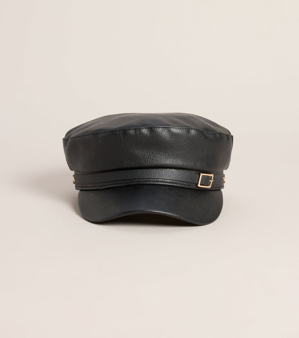 City Limits Faux Leather Cabby Hat