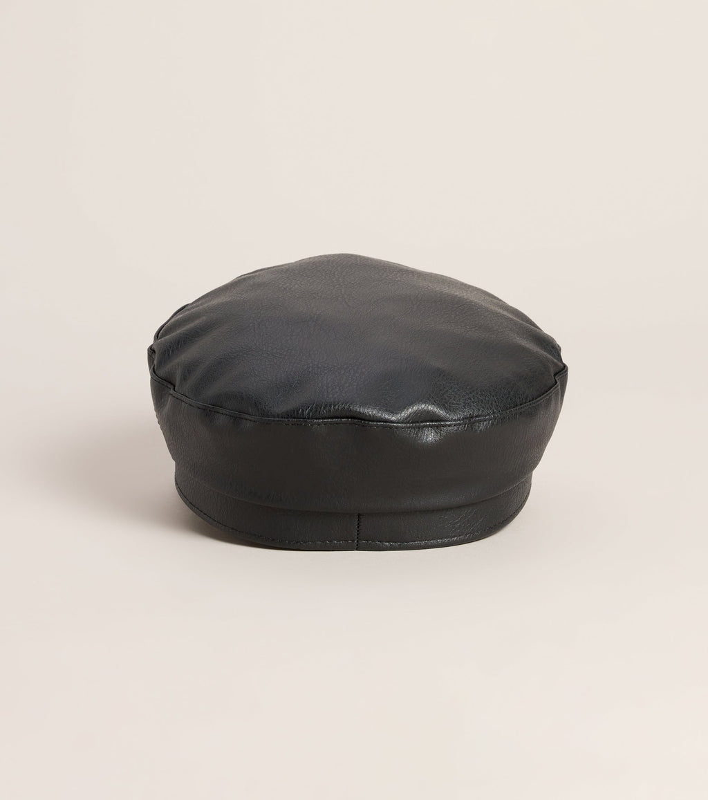 City Limits Faux Leather Cabby Hat