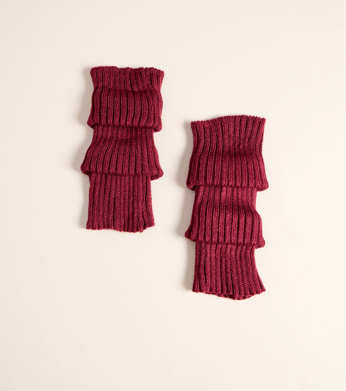 Stylish Layer Rib Knit Leg Warmers
