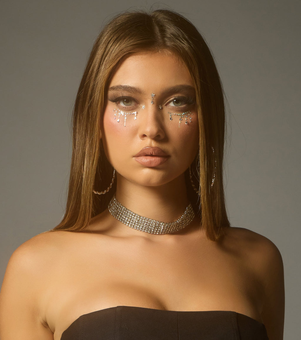 Glammed Up Face Gemstones Set