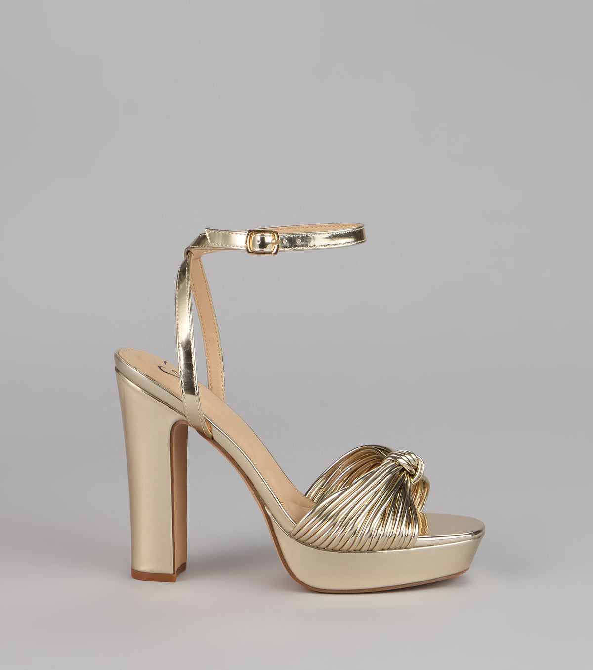 Extra Shine Platform Block Heels