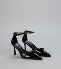 Point Taken Closed Toe Buckle Pumps