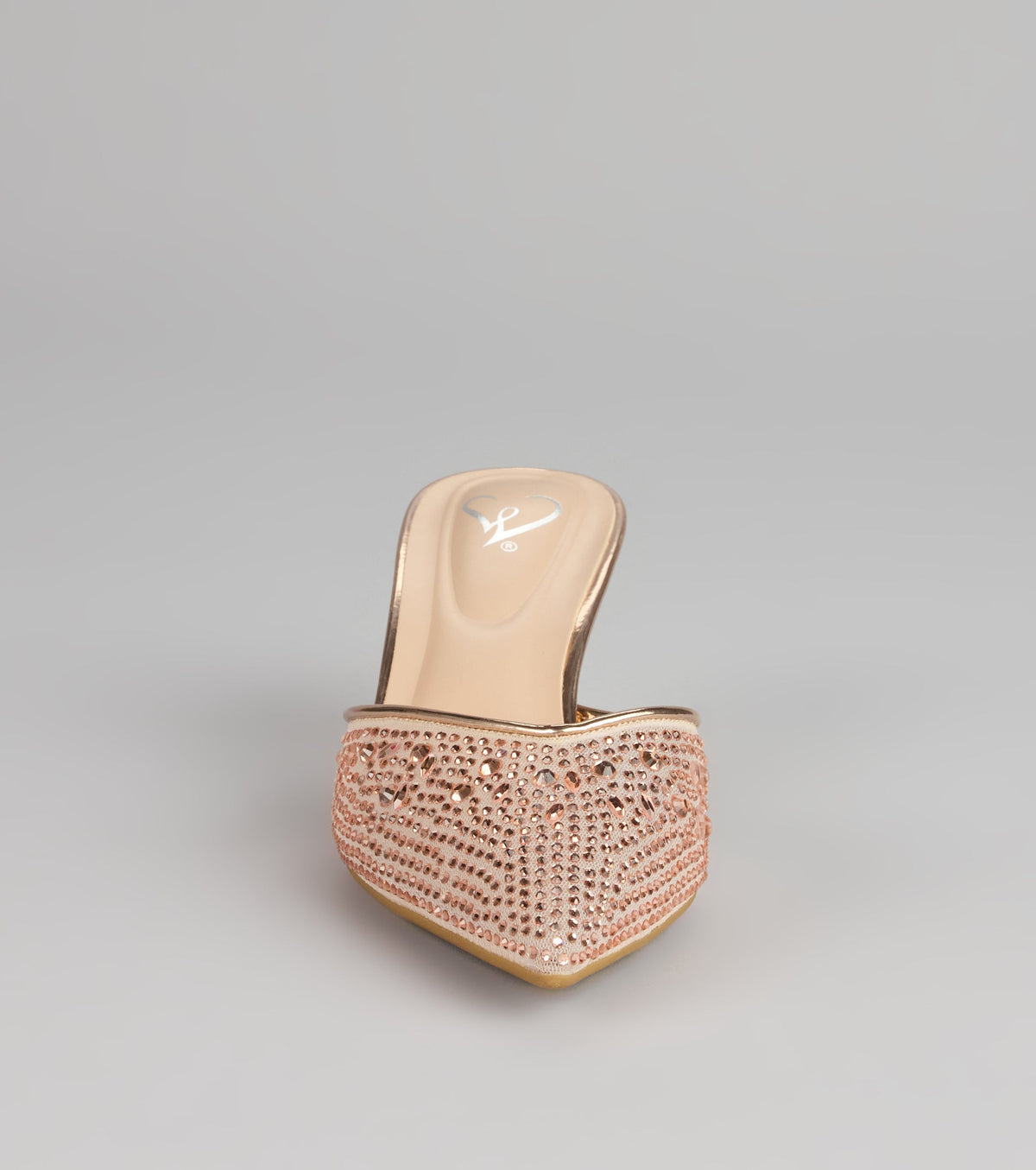 Crystal Beam Pointed Toe Mules
