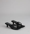 Feeling Chic Thong Square Toe Heels
