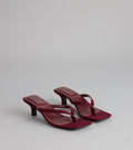 Feeling Chic Thong Square Toe Heels