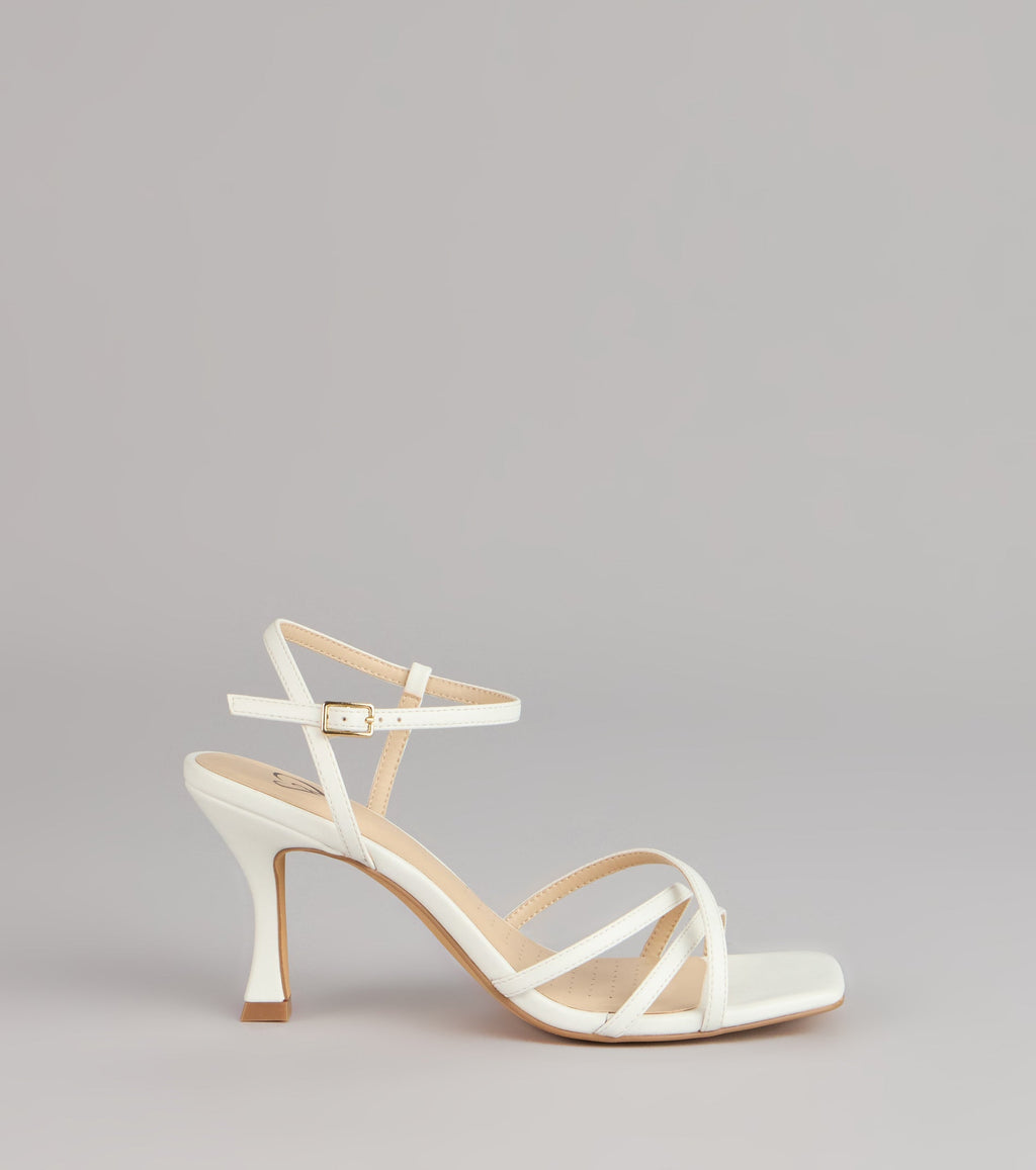 Shine Hour Metallic Strappy Stiletto Heels