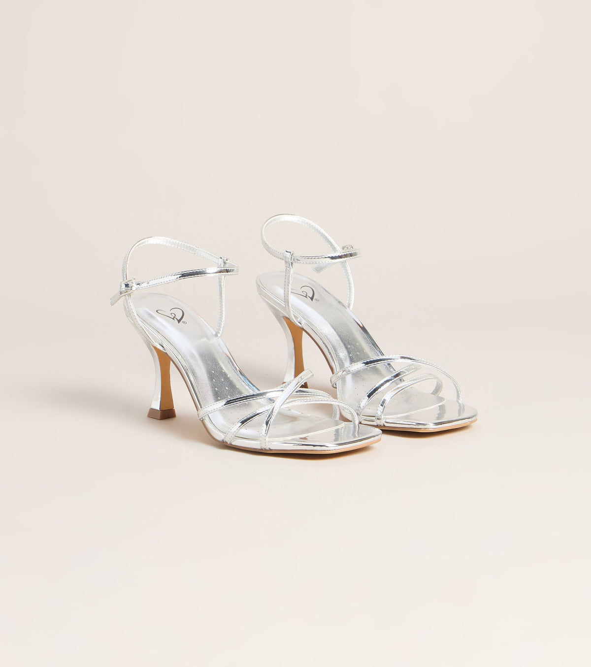 Shine Hour Metallic Strappy Stiletto Heels
