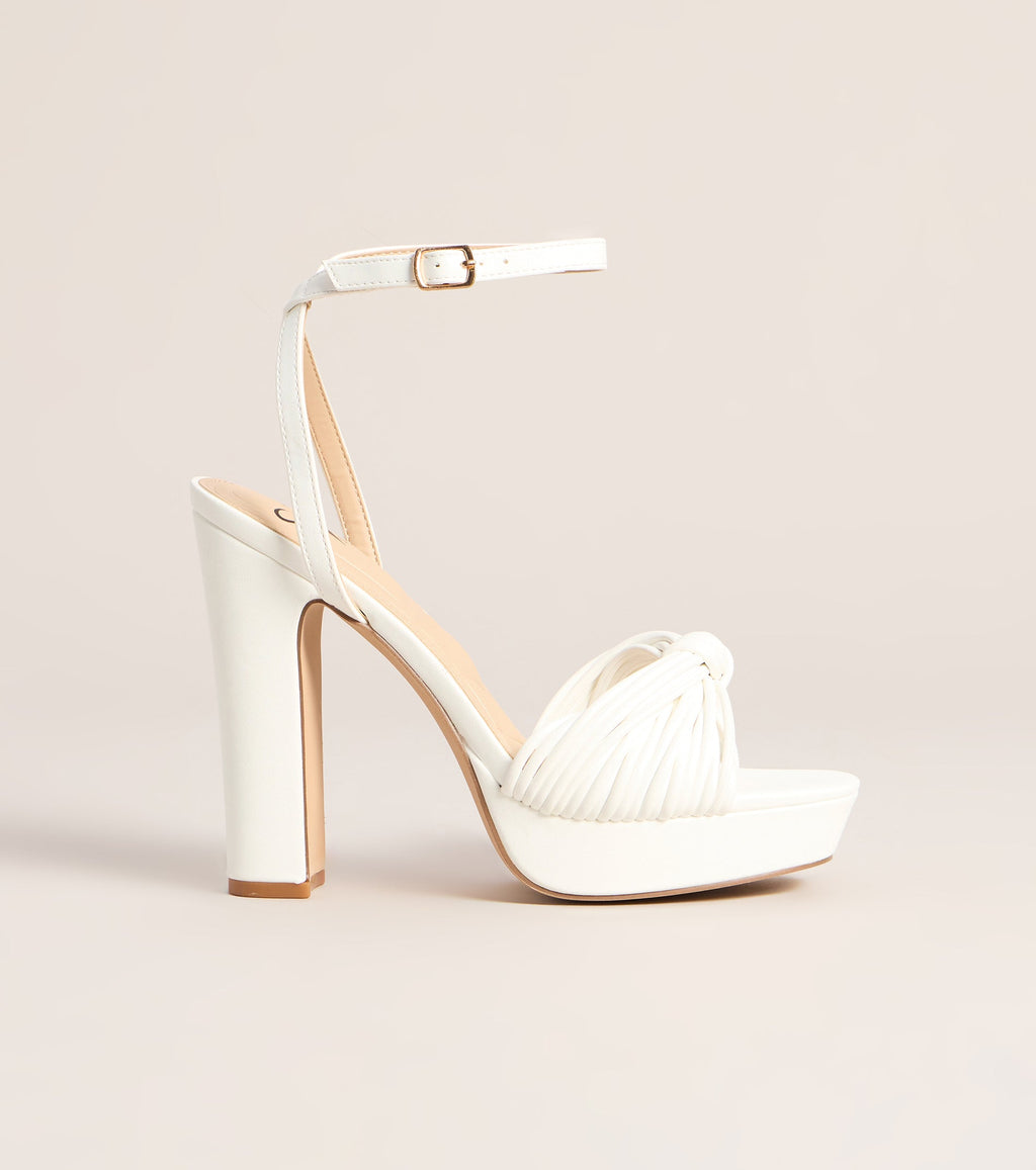 Extra Shine Platform Block Heels
