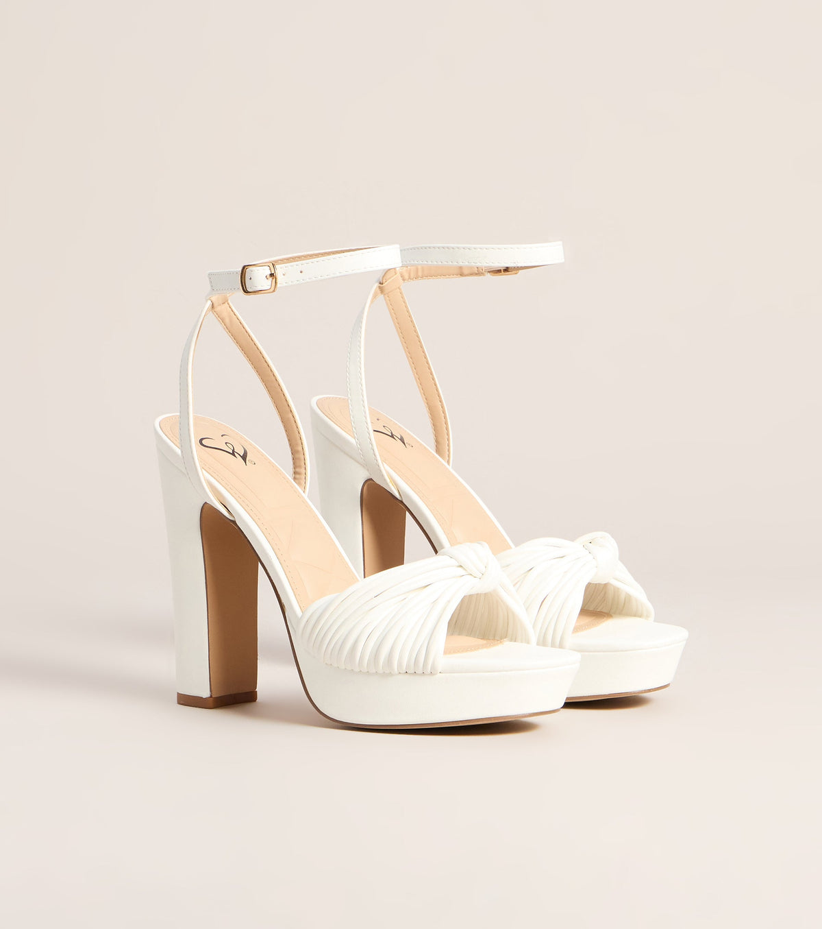 Extra Shine Platform Block Heels