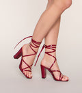 Dressed For It Lace-Up Block Heels