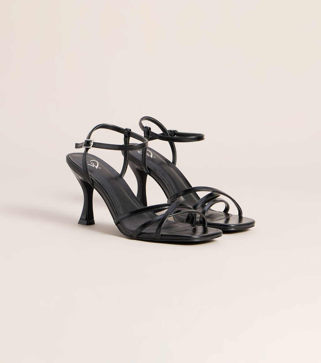 Shine Hour Metallic Strappy Stiletto Heels