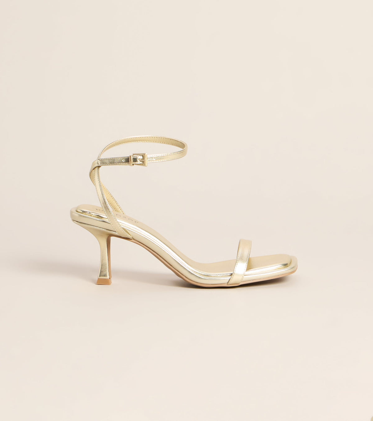Silver Lining Strappy Kitten Heels