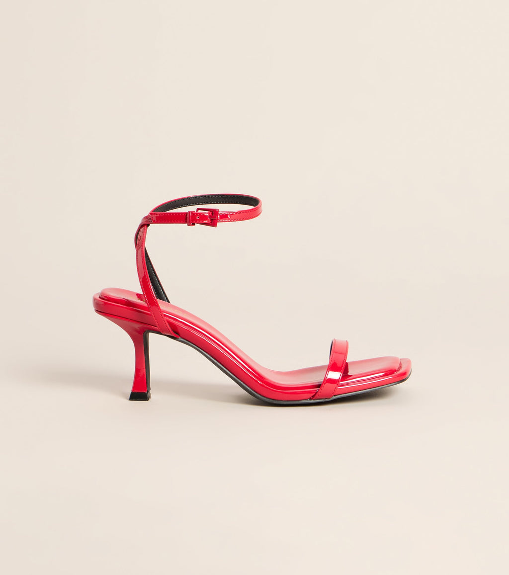 Silver Lining Strappy Kitten Heels