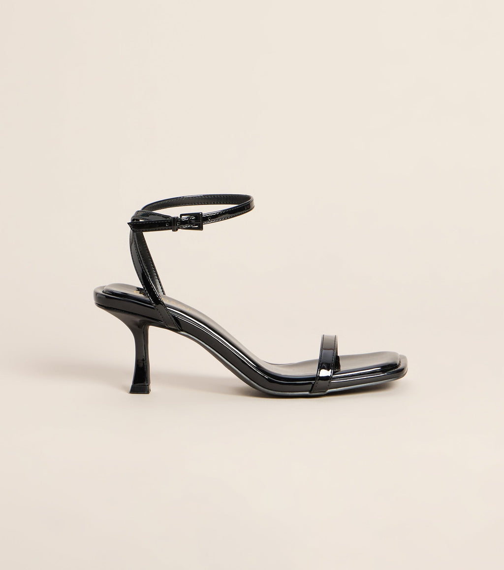 Silver Lining Strappy Kitten Heels