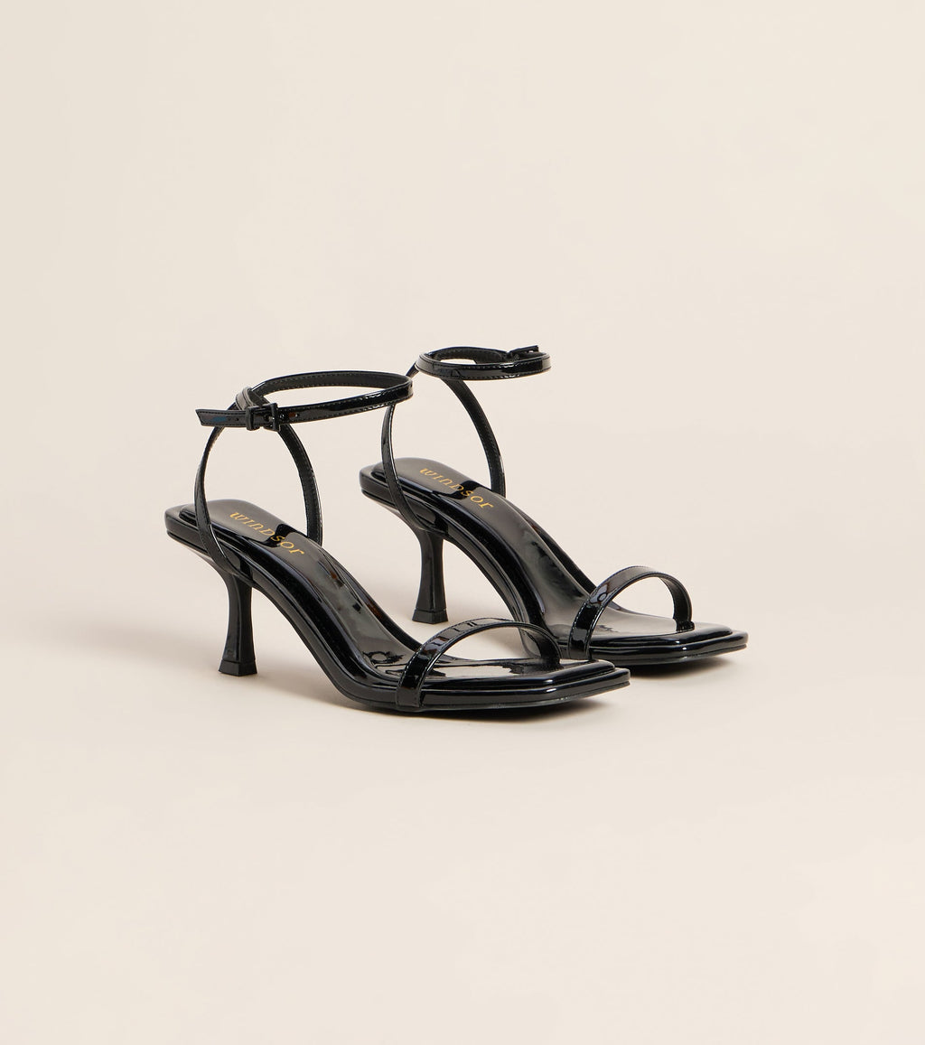 Silver Lining Strappy Kitten Heels